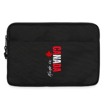 Made in Canada, vertical design - Laptop bag 13" - black - Front