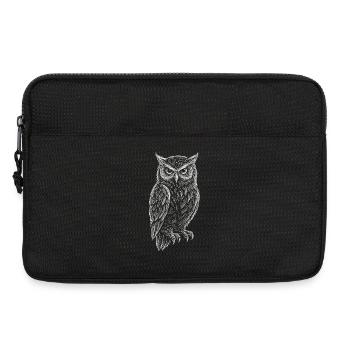Sketchy Owl – Wisdom of the Night - Laptop bag 13" - black - Front