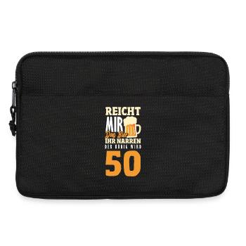 Lustiges 50. Geburtstag Geburtstagsshirt Geschenk - Laptoptasche 13" - Schwarz - Vorne