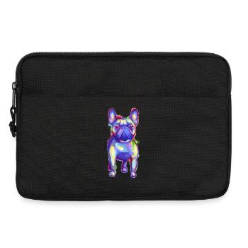 Bouledogue français coloré - Sacoche pour ordinateur portable 13 pouces - noir - Devant
