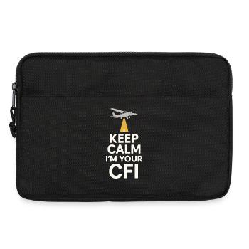 Instructeur de vol Cfi Pilote Instructeur d’aviation - Sacoche pour ordinateur portable 13 pouces - noir - Devant