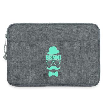 Benni comme prénom - Sacoche pour ordinateur portable 13 pouces - gris chiné - Devant