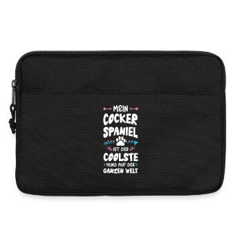 Cocker Spaniel Dog Saying - Laptop bag 13" - black - Front