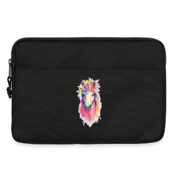 cheval coloré - Sacoche pour ordinateur portable 13 pouces - noir - Devant