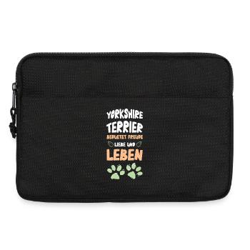 Yorkshire Terrier Love and Life - Laptop bag 13" - black - Front