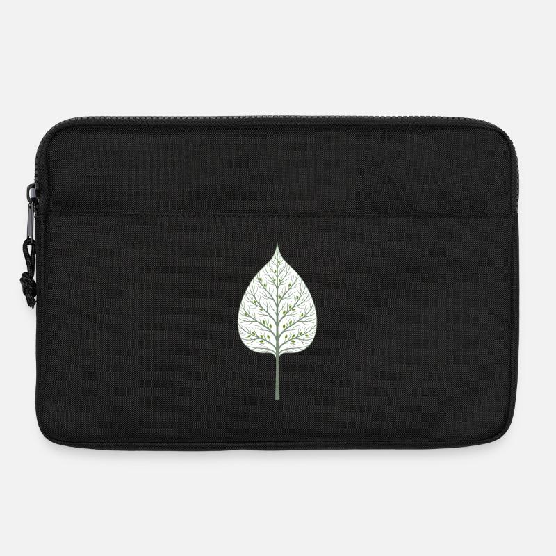Verborgener Baum im Blatt - Laptoptasche 13" - Schwarz