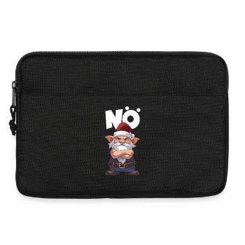 Trotziger Weihnachtsgnom nö Logo Spruch - Laptoptasche 13" - Schwarz - Vorne