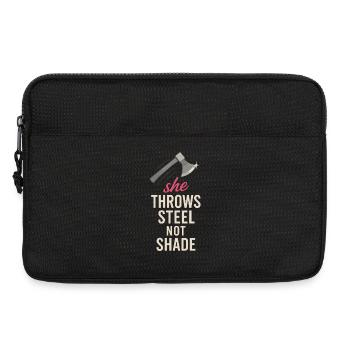Frauen Axtwerfen Geschenk I Steckäxte - Laptoptasche 13" - Schwarz - Vorne
