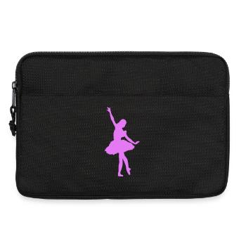 Silhouette de ballerine dansante - Sacoche pour ordinateur portable 13 pouces - noir - Devant