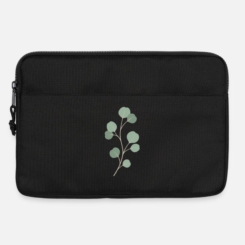 Eukalyptusblattzweig - Laptoptasche 13" - Schwarz