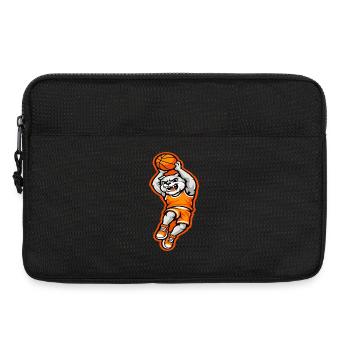 Bulldog Basketball Dunk Mascot Power - Laptop bag 13" - black - Front
