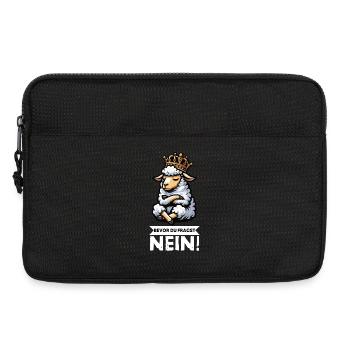 Bevor Du Fragst Schaf Schafe Schäfer Schafhalter  - Laptoptasche 13" - Schwarz - Vorne