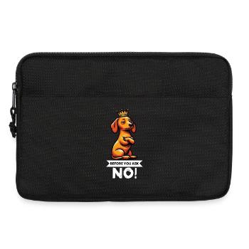 Before You Ask Dackel Dackelbesitzer Dackelhalter - Laptoptasche 13" - Schwarz - Vorne