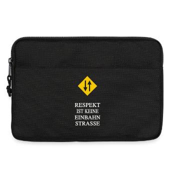 Respekt beginnt auf Augenhöhe - Laptoptasche 13" - Schwarz - Vorne