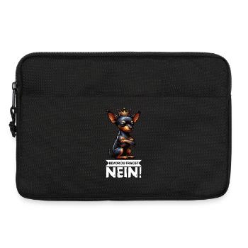 Before you ask Miniature Pinscher Pinscher Pinscher Fan - Laptop bag 13" - black - Front