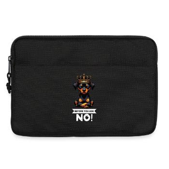 Before You Ask Miniature Pinscher Pinscher Pinscher Dog - Laptop bag 13" - black - Front