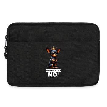 Before You Ask Miniature Pinscher Pinscher Pinscher Dog - Laptop bag 13" - black - Front
