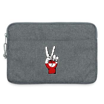 Symbole de paix du drapeau du Groenland utilisé - Sacoche pour ordinateur portable 13 pouces - gris chiné - Devant