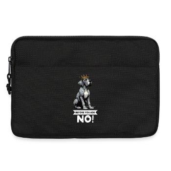 Avant de demander à un grand dogue grand dogue propriétaire de dogue allemand - Sacoche pour ordinateur portable 13 pouces - noir - Devant