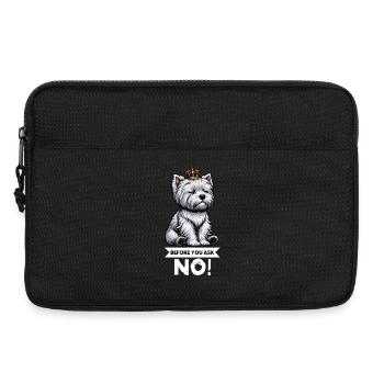 Before You Ask West highland terrier Westie - Laptop bag 13" - black - Front
