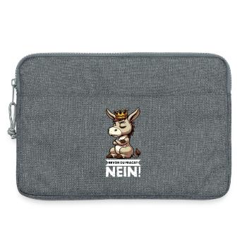 Before you ask No Donkey Donkey Donkey Donkey Holder - Laptop bag 13" - heather grey - Front
