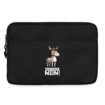 Bevor Du Fragst Nein Esel Eselchen Eselhalter   - Laptoptasche 13" - Schwarz - Vorne