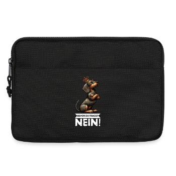 Bevor Du Fragst Nein Rauhaardackel Dackel Teckel - Laptoptasche 13" - Schwarz - Vorne