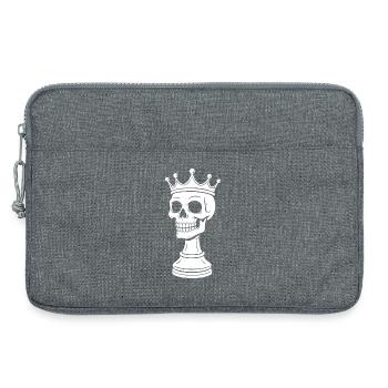 Schach König Skelett Design - Laptoptasche 13" - Grau meliert - Vorne