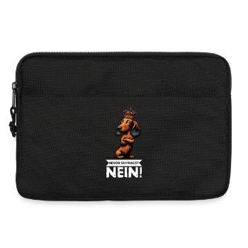Bevor Du Fragst Nein Langhaardackel Dackel Teckel - Laptoptasche 13" - Schwarz - Vorne