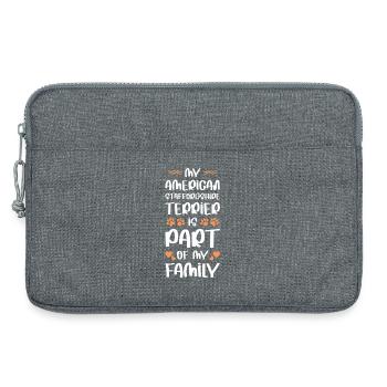 American Staffordshire Terrier Familienliebe - Laptoptasche 13" - Grau meliert - Vorne