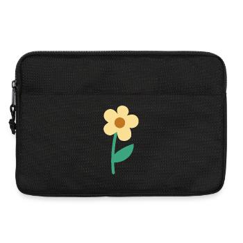 Esthétique botanique minimaliste de fleurs simples et mignonnes - Sacoche pour ordinateur portable 13 pouces - noir - Devant