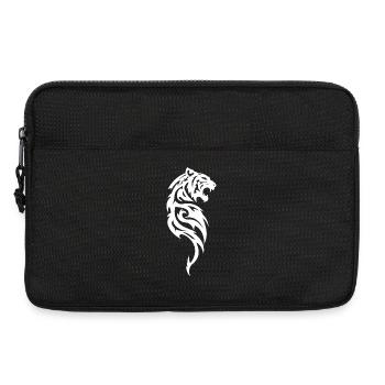 Silhouette tribale du tigre - Sacoche pour ordinateur portable 13 pouces - noir - Devant