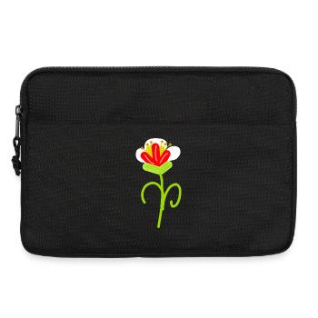 Playful Flower Drawing Flower Flowers - Laptop bag 13" - black - Front