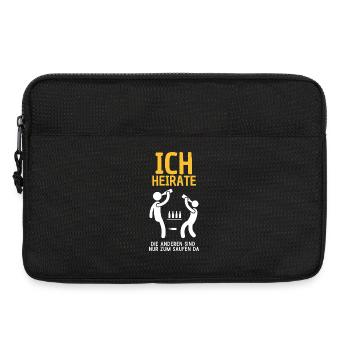 Ich Heirate JGA Shirt Junggesellenabschied satire - Laptoptasche 13" - Schwarz - Vorne