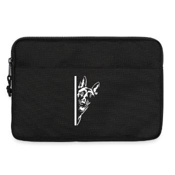 Malinois Kopf "Black Edition" - Laptoptasche 13" - Schwarz - Vorne