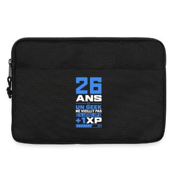 26 Ans Humour Geek 26 Ans Anniversaire Gamer - Sacoche pour ordinateur portable 13 pouces - noir - Devant