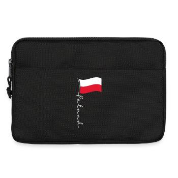 Handschriftlicher Akzent der polnischen Flagge - Laptoptasche 13" - Schwarz - Vorne
