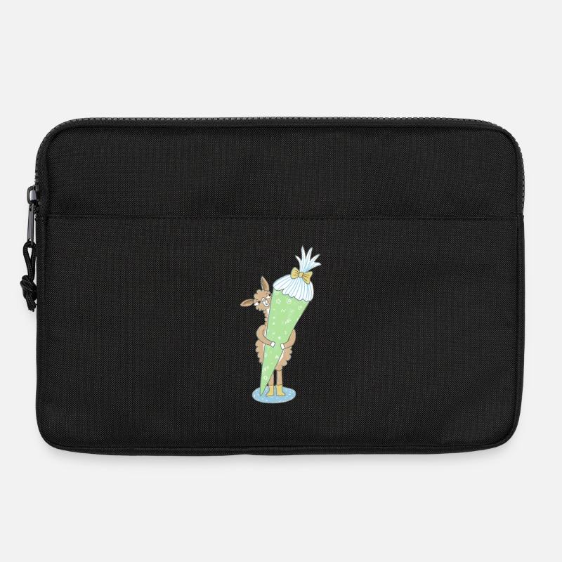 Lama mit großer Schultüte - Laptoptasche 13" - Schwarz