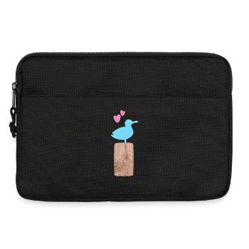 Wooden Seagull Beach Heart North Sea Baltic Sea Summer Beach - Laptop bag 13" - black - Front