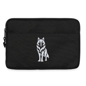 Wolf's Silhouette Contrast Design - Laptop bag 13" - black - Front