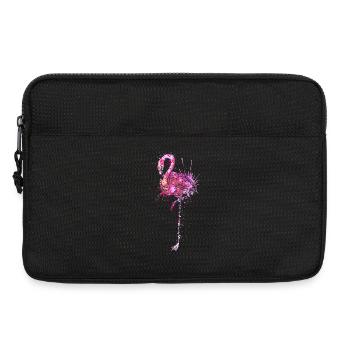 Art éclaboussé de flamant rose - Sacoche pour ordinateur portable 13 pouces - noir - Devant