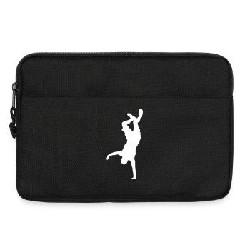 Silhouette de breakdance sur les mains - Sacoche pour ordinateur portable 13 pouces - noir - Devant