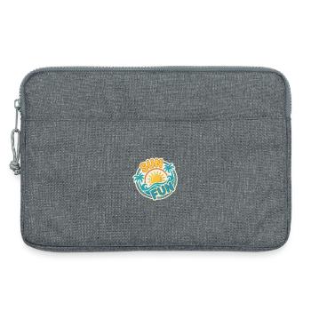 Sun Fun – Tropisches Sommer-Aufkleberdesign - Laptoptasche 13" - Grau meliert - Vorne