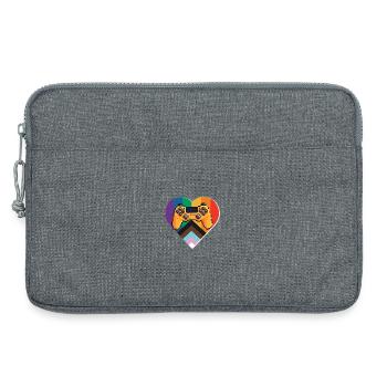 Contrôleur Pixel Heart in the Rainbow - Sacoche pour ordinateur portable 13 pouces - gris chiné - Devant