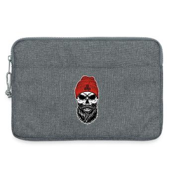 Bonnet Rouge Tête de mort avec Triskell - Sacoche pour ordinateur portable 13 pouces - gris chiné - Devant