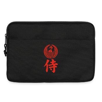 Samurai-Emblem des Mori-Clans (rot) - Laptoptasche 13" - Schwarz - Vorne