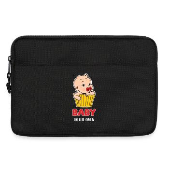Bébé au four (foncé) - Sacoche pour ordinateur portable 13 pouces - noir - Devant