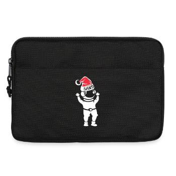 astronaute Noël père Noël espace de Noël - Sacoche pour ordinateur portable 13 pouces - noir - Devant