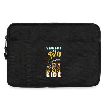 Vaincre la faim c'est toujours un gros bide - Sacoche pour ordinateur portable 13 pouces - noir - Devant