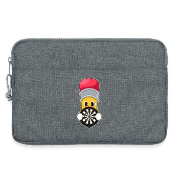Pencil Dart Dartboard - Laptop bag 13" - heather grey - Front